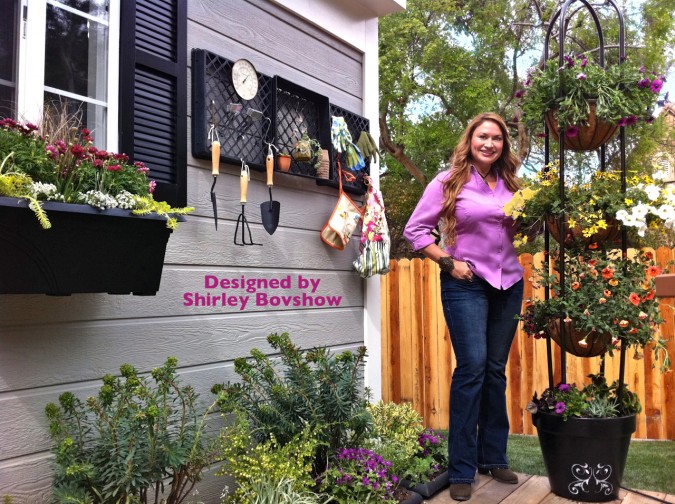 Garden designer, Shirley Bovshow transformed the deck patio of the Home & Family show on the Hallmark channel.